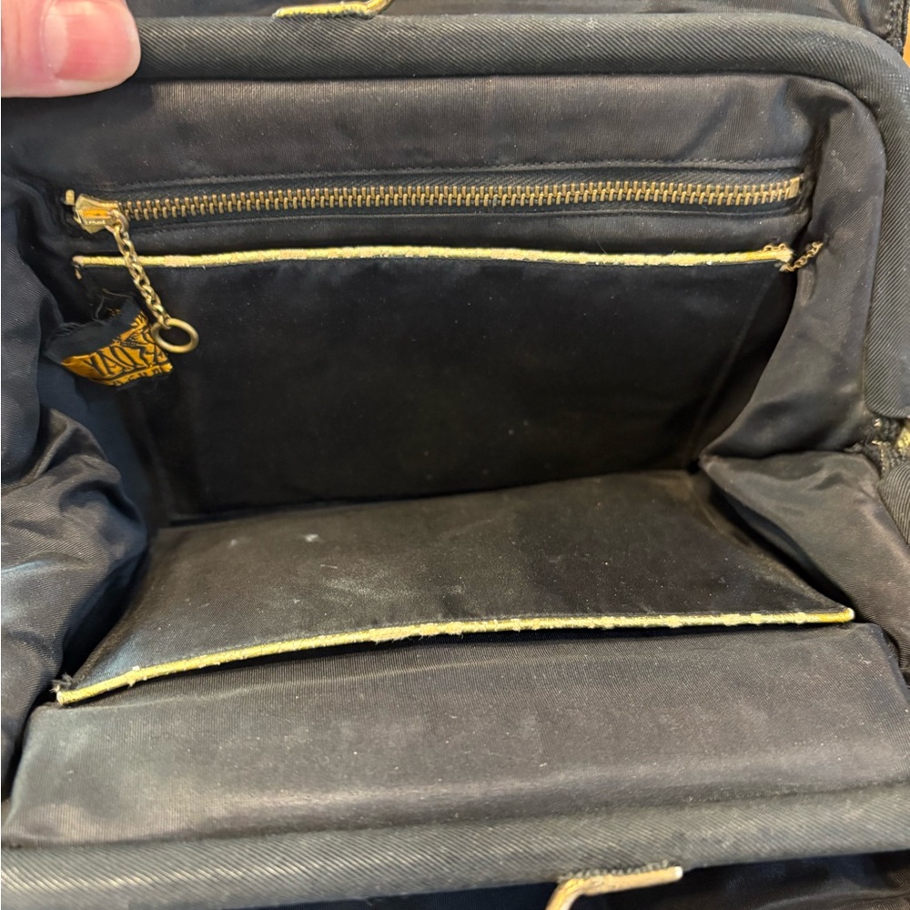 Vtg- 40’s Made in Usa Black Corde Double Top MCM Handbag Clutch - Picture 4 of 8